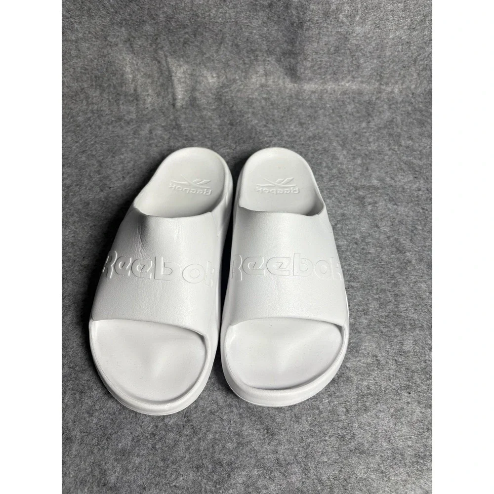 Reebok Fulgere Slide Sandals Mens 12 White Synthetic Logo Slip On